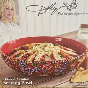 Dolly Parton Ceramic Serving Bowl Flowers Astoria